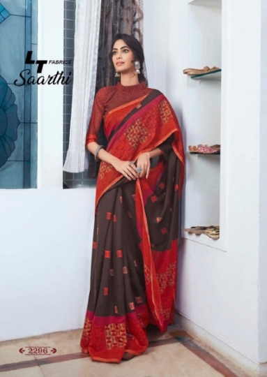 LT FABRICS SAARTHI LINEN COTTON SAREE  (4)