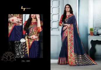 LT FABRICS WEAVES 2 CATALOGUE DESIGNER PARTY WEAR SILK SAREES COLLECTION WHOLESALE BEST RATE BY GOSIYA EXPORTS SURAT (4)