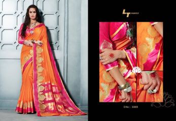 LT FABRICS WEAVES 2 CATALOGUE DESIGNER PARTY WEAR SILK SAREES COLLECTION WHOLESALE BEST RATE BY GOSIYA EXPORTS SURAT (6)