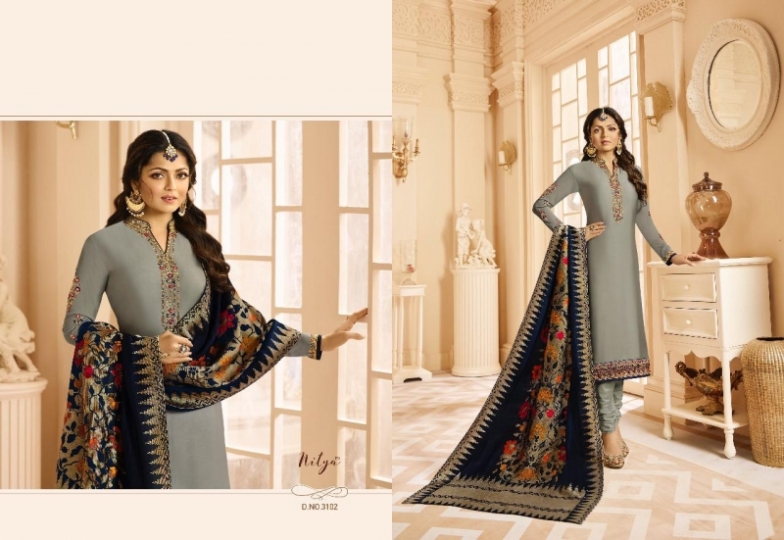 LT NITA VOL 131 GEORGETTE FABRIC WITH EMBROIDERY  (3)