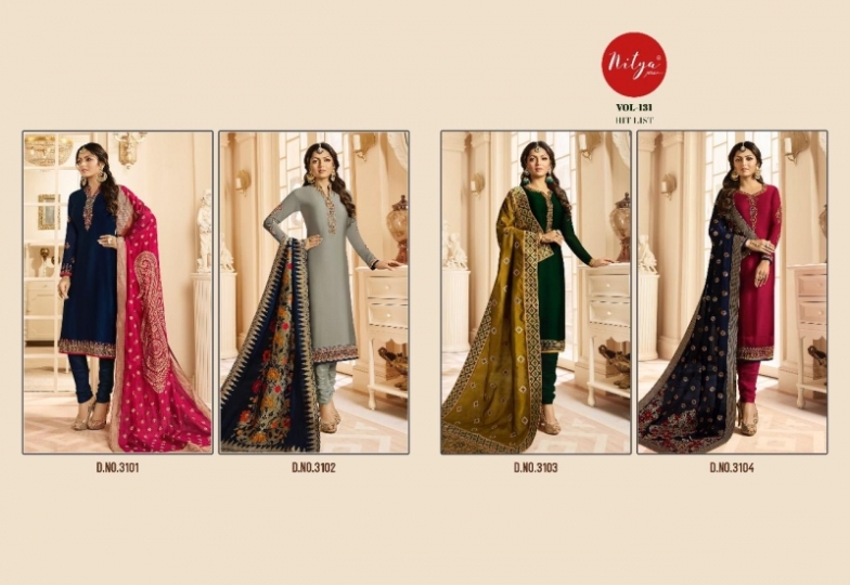 LT NITA VOL 131 GEORGETTE FABRIC WITH EMBROIDERY  (6)