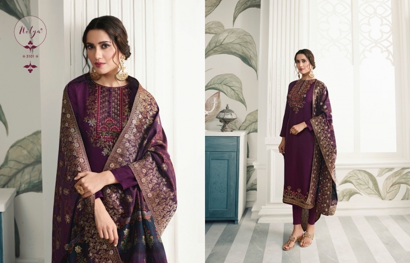 LT NITYA VOL 151 BY NAZAKAT PURE UPADA WITH EMBROIDERY SALWAR KAMEEZ WHOLESALE DEALER BEST RATE BY GOSIYA EXPORTS SURAT (14)