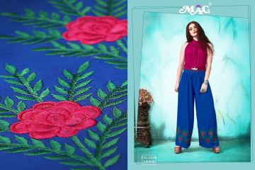 MAG PALLAZO VOL 1 COTTON RAYON EMBROIDERED PLAZZO IN WHOLESALE FROM SURAT BEST ARET BY GOSIYA EXPORTS (3)
