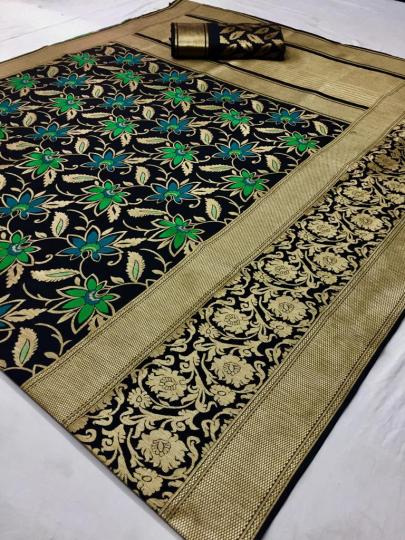 Mahakanta Silk Pure Jamdani Silk with Minakari Weaving SAREE  (3)