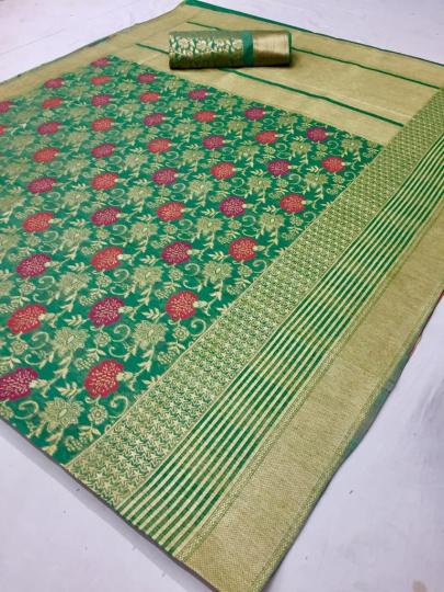 Mahakanta Silk Pure Jamdani Silk with Minakari Weaving SAREE  (7)