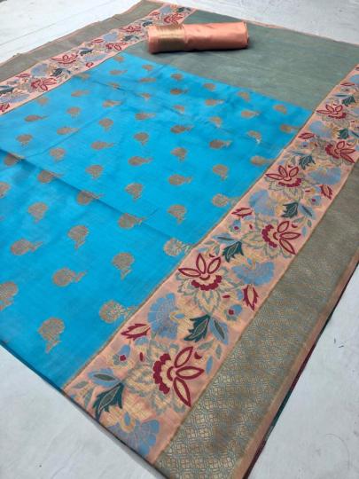 Mahakanta Silk Pure Jamdani Silk with Minakari Weaving SAREE  (8)