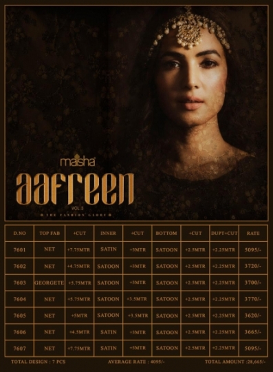 Maisha-Maskeen-Aafreen-Vol-3-7601-7607-Series-Net-Bridal-Dresses-Diwali-Collection-22