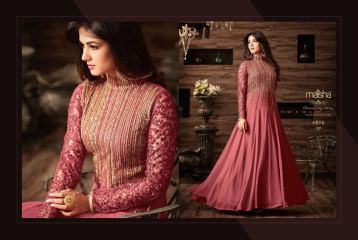MAISHA MASKEEN D NO 4806 GEORGETTE EMBROIDERED PARTY WEAR SALWAR SUITS COLORS (4)