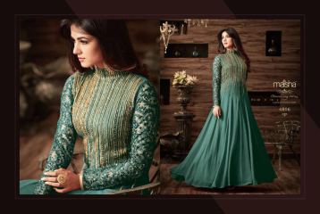 MAISHA MASKEEN D NO 4806 GEORGETTE EMBROIDERED PARTY WEAR SALWAR SUITS COLORS (5)