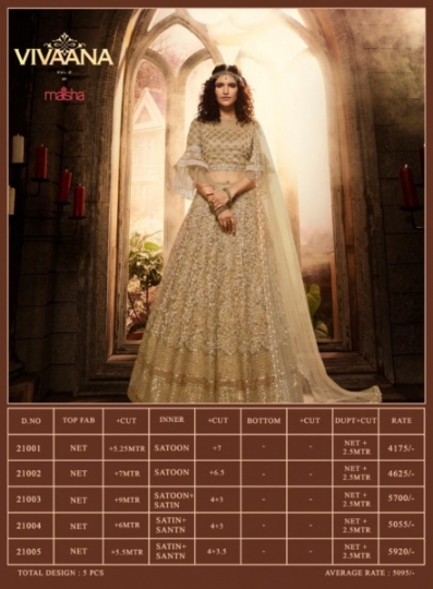 MAISHA VIVAANA VOL-2 21001-21005 SERIES PARTY WEAR LEHENGHA COLLECTION WHOLESALE BEST RATE BY GOSIYA EXPORTS SURAT (10)