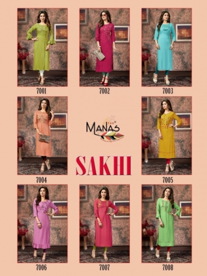 MANAS FAB PRESENTS SAKHI VISCOCE FABRIC KURTI WITH EMBROIDERY WORK WHOLESALE BEST RATE BY GOSIYA EXPORTS SURAT (11)