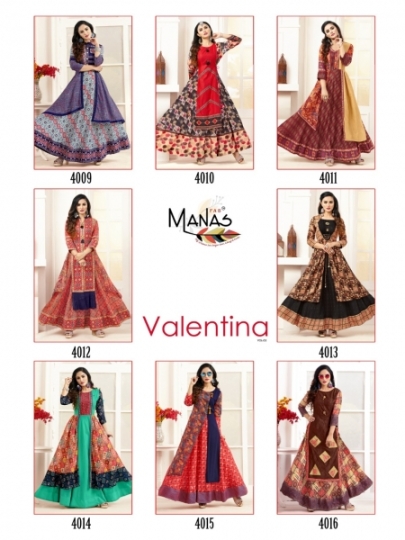 MANAS VALENTINA VOL 2 MASLIN PRINT WITH FANCY WORK LONG GOWN STYLE KURTI WHOLESALE DEALER BEST RATE BY GOSIYA EXPORTS SURAT (6)