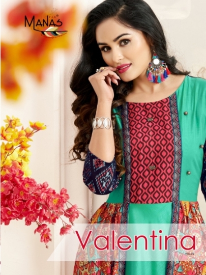 MANAS VALENTINA VOL 2 MASLIN PRINT WITH FANCY WORK LONG GOWN STYLE KURTI WHOLESALE DEALER BEST RATE BY GOSIYA EXPORTS SURAT (7)