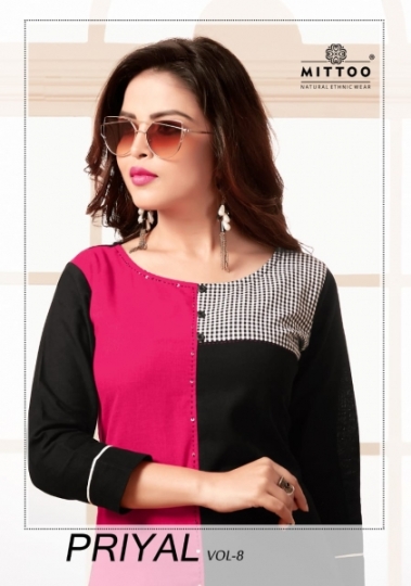 MITTOO PRIYAL VOL 8 COTTON FABRIC FABRIC DESIGNER KURTI WHOLESALE DEALER BEST RATE BY GOSIYA EXPORTS SURAT (4)