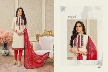 MOOF FASHION PRIYA CATALOG CHANDERI CASUAL WEAR SUITS COLLECTION WHOLESALE (11)