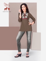 MRIGYA FIONA SHORT TOPS WITH EMBROIDERY NICE LOOK WHOLESALE RATE AT GOSIYA EXPORTS SURAT (1)