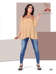 MRIGYA FIONA SHORT TOPS WITH EMBROIDERY NICE LOOK WHOLESALE RATE AT GOSIYA EXPORTS SURAT (3)