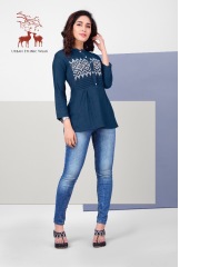 MRIGYA FIONA SHORT TOPS WITH EMBROIDERY NICE LOOK WHOLESALE RATE AT GOSIYA EXPORTS SURAT (7)