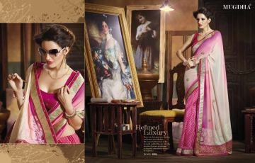 MUGDHA SAREES 1001-1008 SERIES PARTY WEAR GEORGETTE DESIGNER EMBROIDERED SAREES WHOLESALER (6)