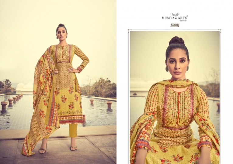 MUMTAZ ARTS GULBAGH ORIGINAL JAM SATIN DIGITAL PRINT SUIT  (3)