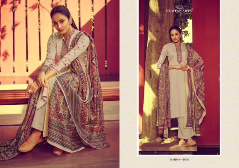 MUMTAZ ARTS JAMDANI EMBROIDERED KARACHI SUITS  (12)