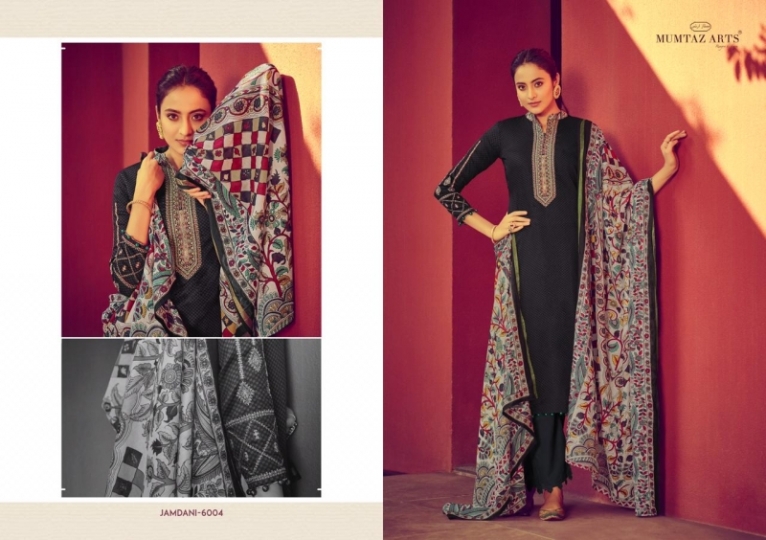 MUMTAZ ARTS JAMDANI EMBROIDERED KARACHI SUITS  (7)