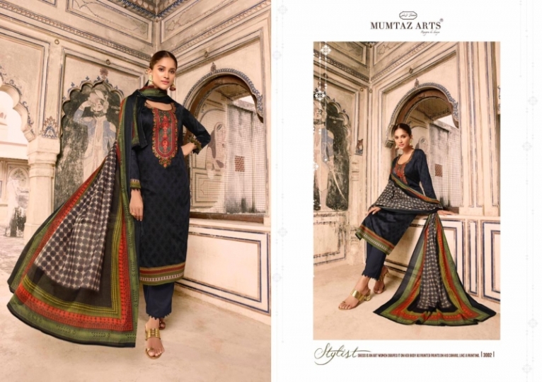 MUMTAZ ARTS NAZRANA JAM SATIN LAWN COTTON SALWAR KAMEEZ WHOLESALE DEALER BEST RATE BY GOSIYA EXPORT SURAT (11)