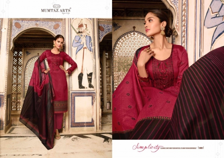 MUMTAZ ARTS NAZRANA JAM SATIN LAWN COTTON SALWAR KAMEEZ WHOLESALE DEALER BEST RATE BY GOSIYA EXPORT SURAT (9)