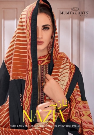 MUMTAZ ARTS PRESENT NAZIA KARACHI LAWN KASHMIRI WORK  (17)