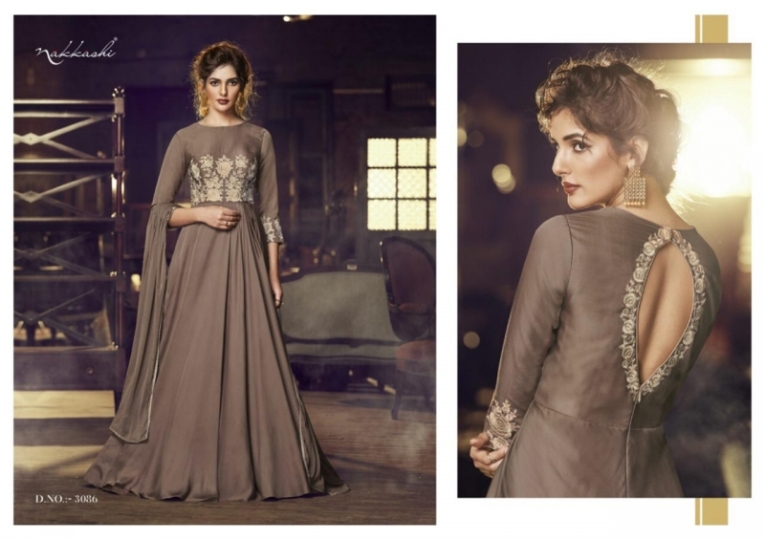 NAKKASHI PRESENTS FLAIR 3080-3086 SERIES READYMADE GOWN PARTY WEAR ELEGANT COLLECTION WHOLESALE DEALER BEST RATE BY GOSIYA E (526)