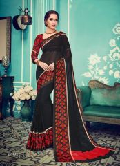 NILEMA VISCOS BLANDED PRINT DESIGNER SAREES BY SHANGRILA AVAILABLE AT WHOLESALE BEST RATE BY GOSIYA EXPORTS SURAT