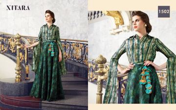NITARA BY NILAYA SILK FABRICS FESTIVE PARTY WEAR GOWN COLLECTION WHOLESALE BEST RATE BY GOSIYA EXPORTS SURAT (2)