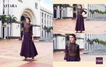 NITARA BY NILAYA SILK FABRICS FESTIVE PARTY WEAR GOWN COLLECTION WHOLESALE BEST RATE BY GOSIYA EXPORTS SURAT (4)