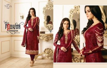 NYSA LIFESTYLE VOL 8 CATALOG WHOLESALE PARTY WEAR GEORGETTE EMBROIDERED SUITS SUPPLIER DEALER BEST RATE BY GOSIYA (3)