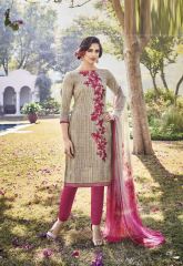 OM TEX BY BELLISSA KHADI SILK STARIGHT CASUAL WEAR SALWAR KAMEEZ WHOLESALE BEST RATE BY GOSIYA EXPORTS