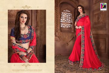 PIKASHO BY IMPRESSION VOL 4 CATALOGUE DESIGNER EMBROIDERED SAREES WHOLESALE BEST RATE BY GOSIYA EXPORTS (11)