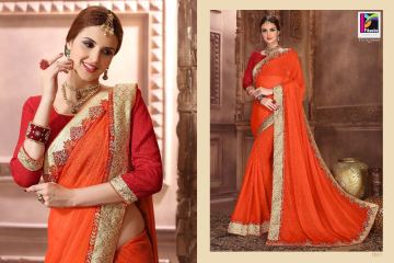 PIKASHO BY IMPRESSION VOL 4 CATALOGUE DESIGNER EMBROIDERED SAREES WHOLESALE BEST RATE BY GOSIYA EXPORTS (2)