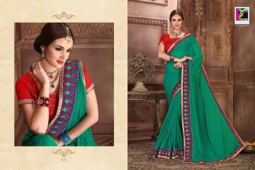 PIKASHO BY IMPRESSION VOL 4 CATALOGUE DESIGNER EMBROIDERED SAREES WHOLESALE BEST RATE BY GOSIYA EXPORTS (6)