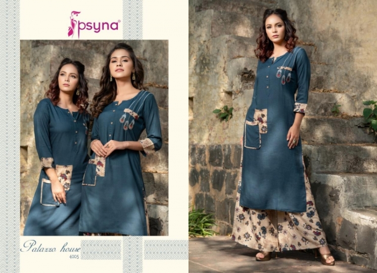 PSYNA PALAZZO HOUSE VOL 4 RAYON FABRIC KURTIS WITH PALAZZO BEST WHOLESALE DEALER BEST RATE BY GOSIYA EXPORTS SURAT (14)