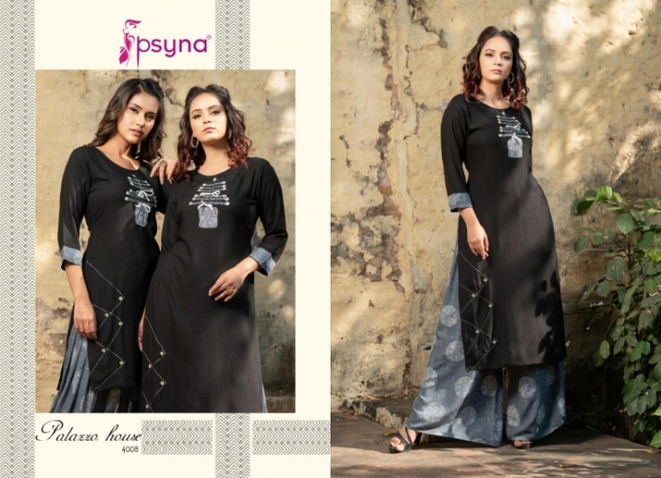 PSYNA PALAZZO HOUSE VOL 4 RAYON FABRIC KURTIS WITH PALAZZO BEST WHOLESALE DEALER BEST RATE BY GOSIYA EXPORTS SURAT (16)