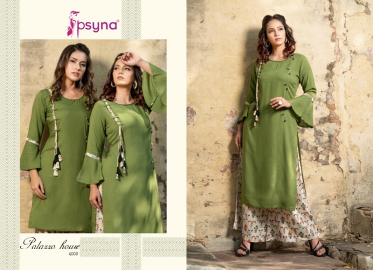 PSYNA PALAZZO HOUSE VOL 4 RAYON FABRIC KURTIS WITH PALAZZO BEST WHOLESALE DEALER BEST RATE BY GOSIYA EXPORTS SURAT (17)
