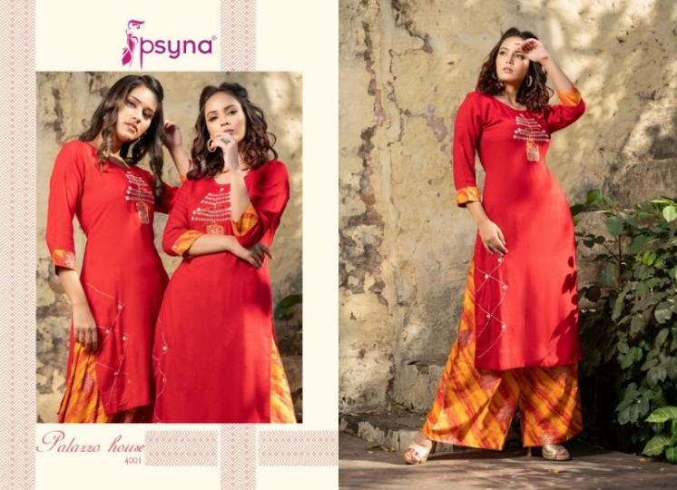 PSYNA PALAZZO HOUSE VOL 4 RAYON FABRIC KURTIS WITH PALAZZO BEST WHOLESALE DEALER BEST RATE BY GOSIYA EXPORTS SURAT (20)