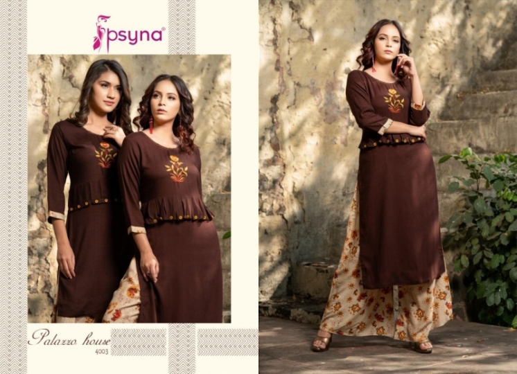 PSYNA PALAZZO HOUSE VOL 4 RAYON FABRIC KURTIS WITH PALAZZO BEST WHOLESALE DEALER BEST RATE BY GOSIYA EXPORTS SURAT (22)