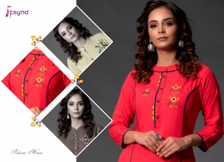 PSYNA PRESENTS PLAZZO HOUSE VOL 7 RAYON FABRIC KURTI WITH PLAZZO SET WHOLESALE DEALER BEST RATE BY GOSIYA EXPROTS SURAT (6)