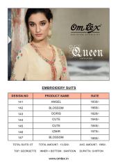 QUEEN BY OM TEX 141 TO 147 SERIES INDIAN DESIGNER BEAUTIFUL COLORFUL PARTY WE (7)