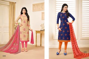 R R FASHION FANTASSY CATALOG CHANDERI COTTON EMBROIDERED SALWAR KAMEEZ (5)