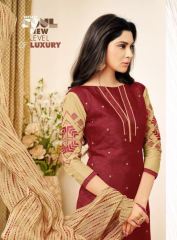 R R FASHION FANTASSY CATALOG CHANDERI COTTON EMBROIDERED SALWAR KAMEEZ WHOLESALE SELLER BEST RATE BY GOSIYA EXPORTS SURAT