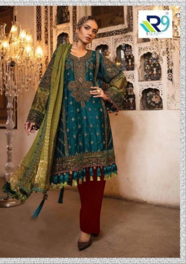 R9 DESIGNER SANIA . B HEAVY EMBROIDERED  (5