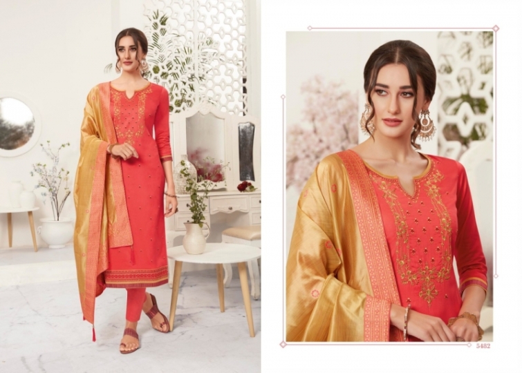 RAJ GHARANA KESSI FABRICS 5481-5488 SERIES SILK WORK SUITS WHOLESALE COLLECTION DEALER BEST RATE GOSIYA EXPORTS SURAT (9)