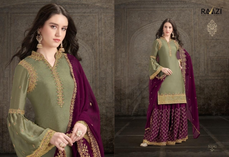 RAMA RAAZI PRESENT DILBARO SATIN PALAZZO STYLE SALWAR KAMEEZ WITH EMBROIDERY WHOLESALE DELAER BEST RATE BY GOSIYA EXPORTS SURAT (1)